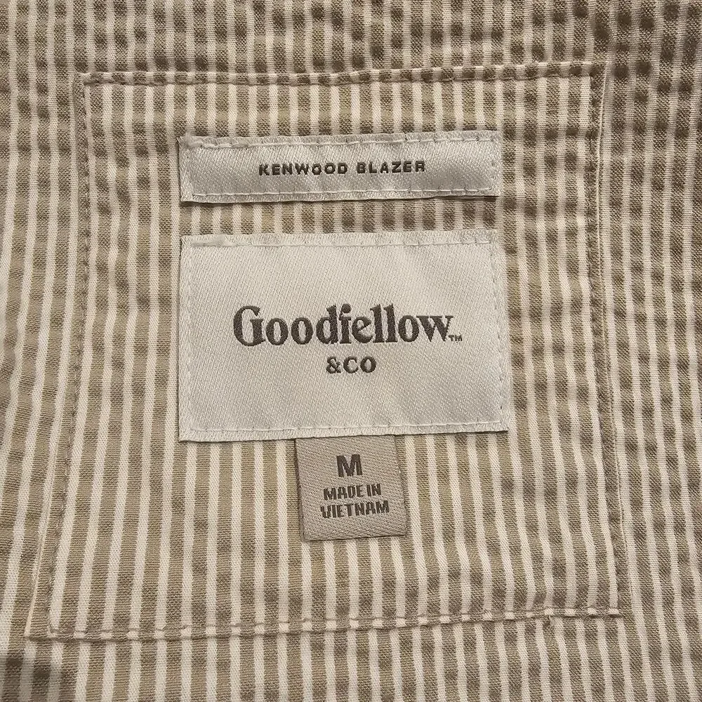 Goodfellow Kenwood Blazer M Seersucker Sport Coat Preppy Coastal Old Money